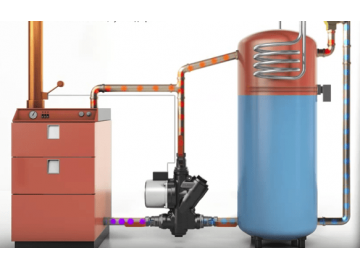 Система отопления с термостатическим смесительным узлом