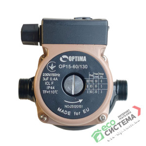 Циркуляційний насос Optima OP15-60/130 з гайками та кабелем