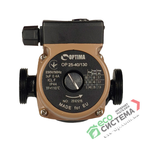 Циркуляционный насос Optima OP25-40/130 с гайками и кабелем