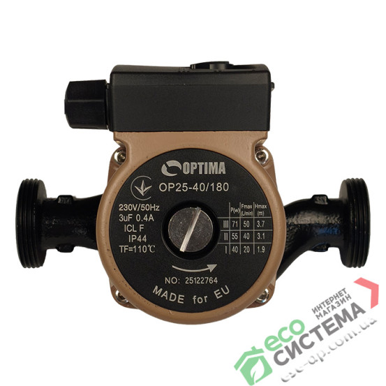 Циркуляционный насос Optima OP25-40/180 с гайками и кабелем