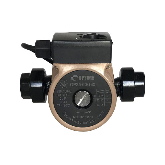 Циркуляційний насос Optima OP25-60/130 з гайками та кабелем