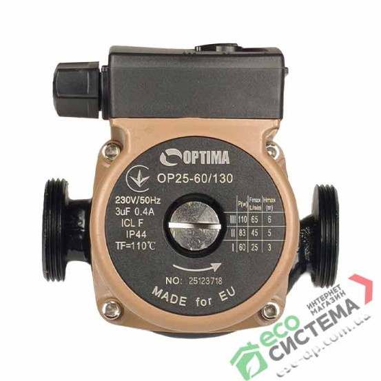Циркуляционный насос Optima OP25-60/130 с гайками и кабелем