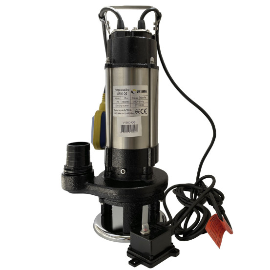 Насос фекальный Optima V1500 QG 1,5 кВт 2" с фрезой