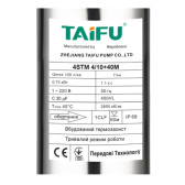 TAIFU 4STM 4/10 насос центробежный скважинный кабель 40 м