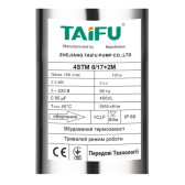TAIFU 4STM 8/17 насос центробежный скважинный кабель 2 м