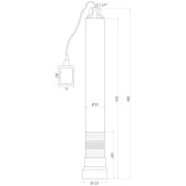 Насос для колодца Optima OP 5,1-10F 1,1 кВт с поплавком кабель 10 м