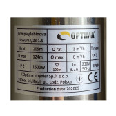 Насос для скважины Optima 3,5SDm3/23 1,5 кВт пульт + кабель 1,5 м