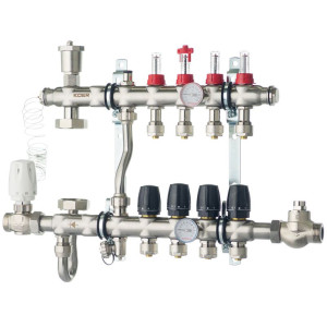 Колектор зі зміш. вузлом KOER KR.S1011-04 1”×04 та євроконус 3/4-16 (KR2927)