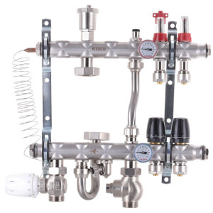 Колектор зі зміш. вузлом KOER KR.S1012-02 1”× 2 та євроконус 3/4-16 (KR2935)