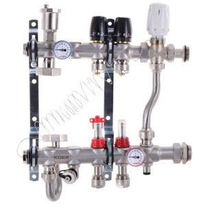 Колектор зі зміш. вузлом KOER KR.S1013-02 1”×2 та євроконус 3/4-16 (KR2945)