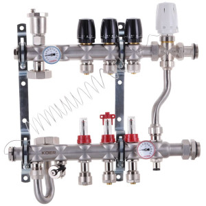 Колектор зі зміш. вузлом KOER KR.S1013-03 1”×3 та євроконус 3/4-16 (KR2946)