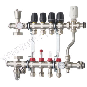 Колектор зі зміш. вузлом KOER KR.S1013-04 1”×4 та євроконус 3/4-16 (KR2947)