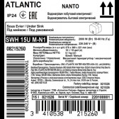 Мини-бойлер 15 л ATLANTIC Nanto SWH 15U M-N1 2000W (под мойкой)