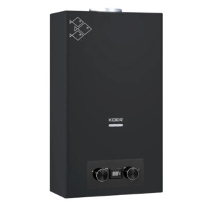 Газова колонка Koer KWH.G0110 чорна димохідна 10 л/хв