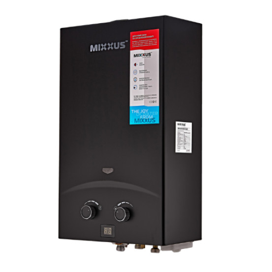 Газовая колонка MIXXUS GWH-0210 BLACK дымоходная 10 л/мин