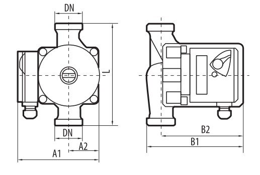 Размеры насоса NPO BPS S Solar